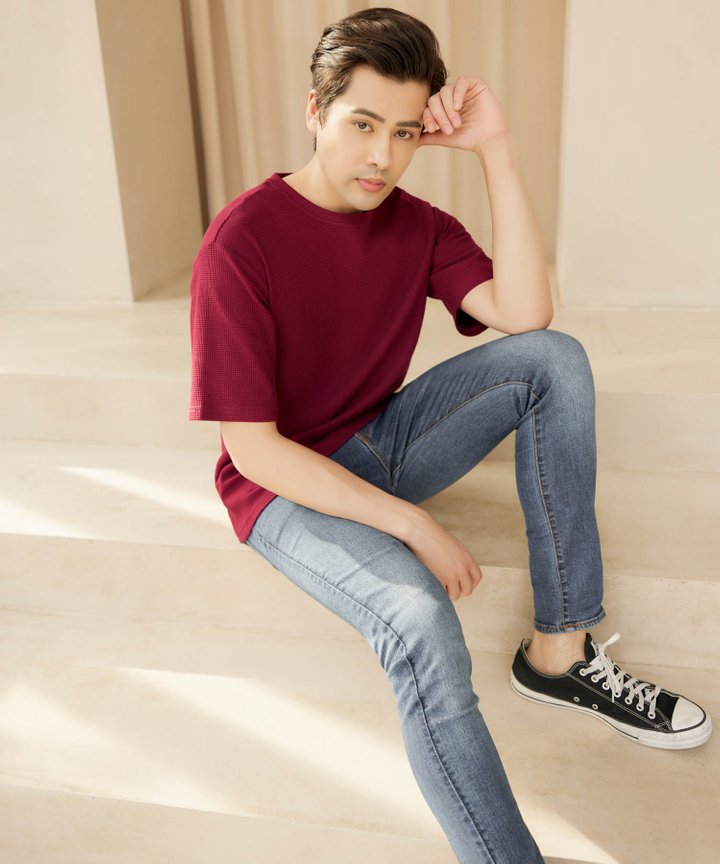 Felipe Men's Textured Shirt - Cherrywood