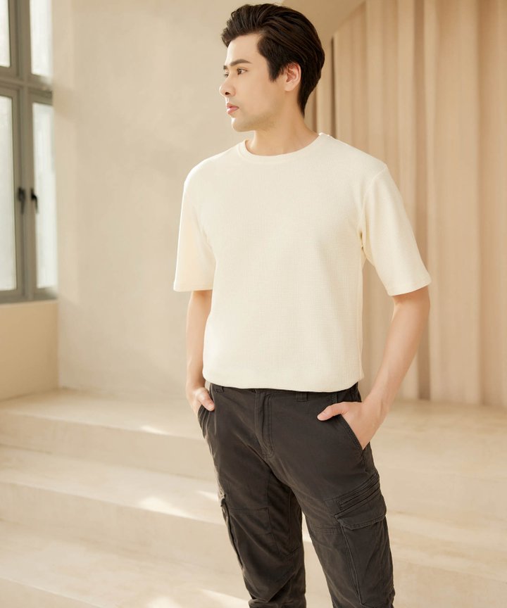 Felipe Men's Textured Shirt - White Rock