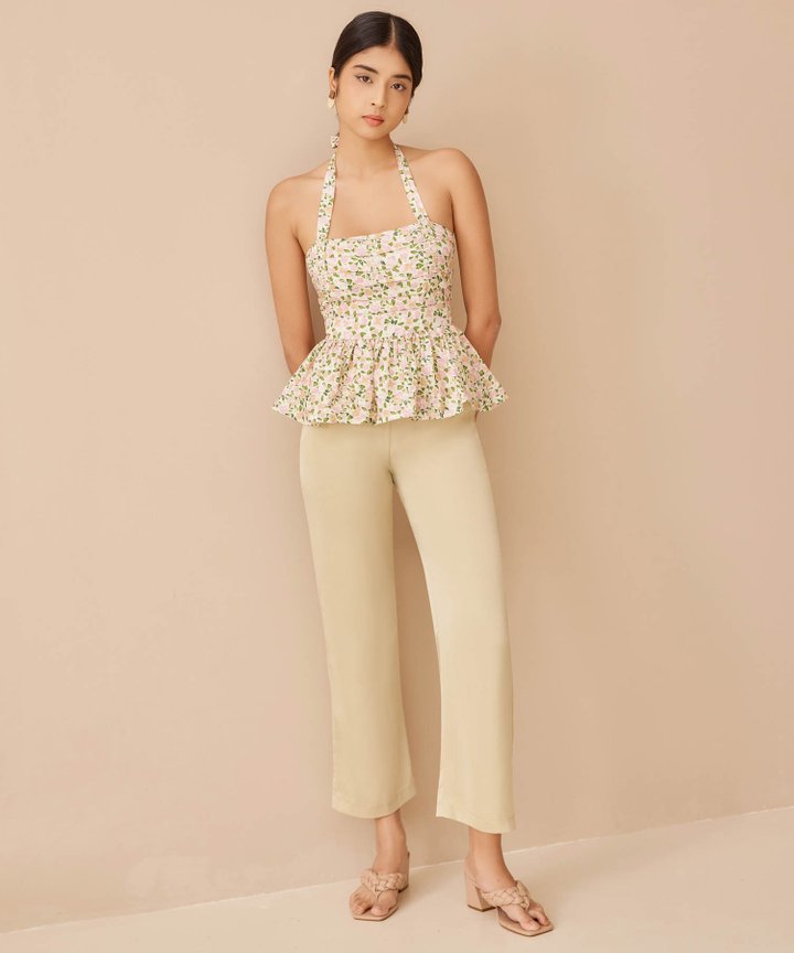 Gemini Satin Pants - Sage