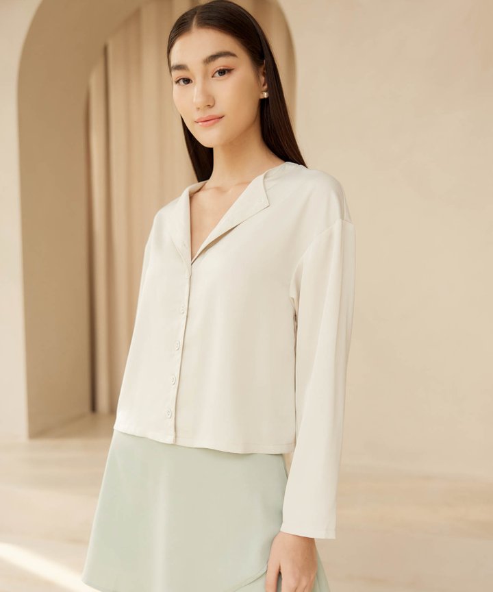 Isla Blouse - Almond