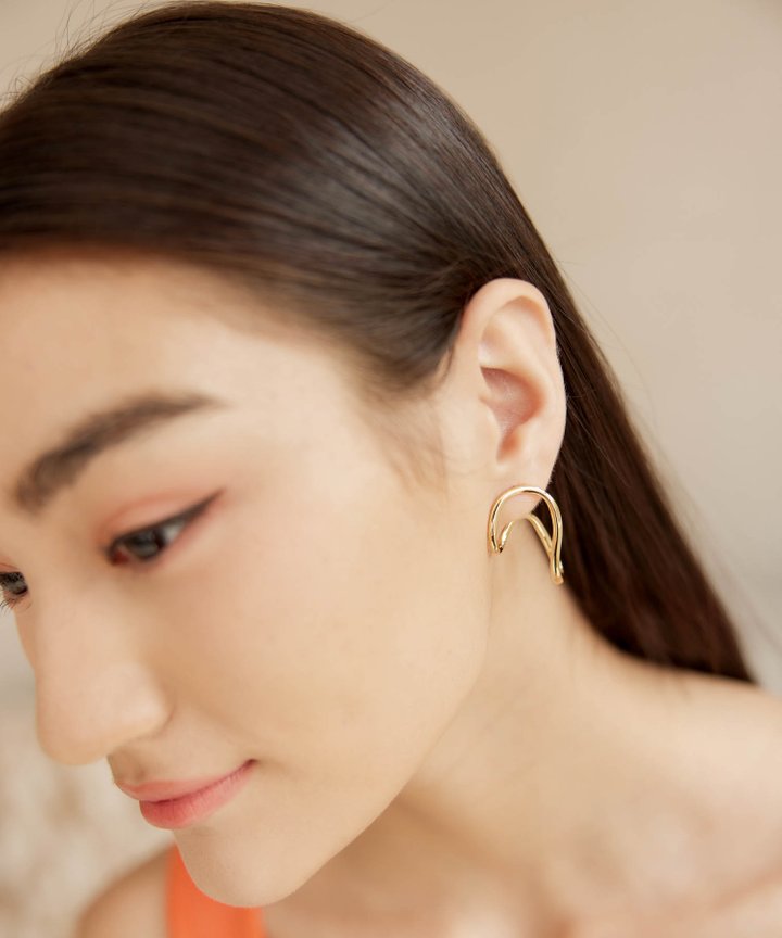 Katiana Twist Earrings - Gold