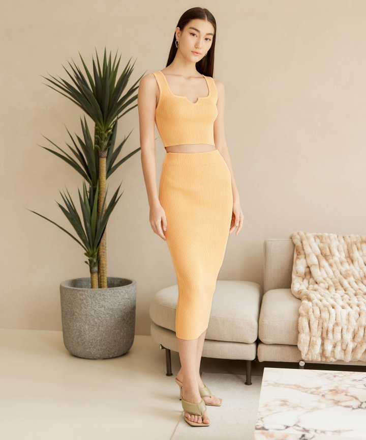 Palermo Bodycon Skirt - Honeydew