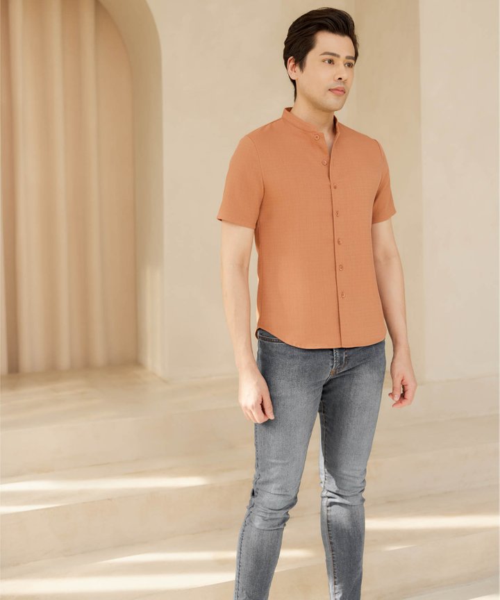 Porter Men's Button Shirt - Brass