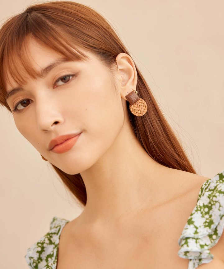 Vianca Woven Earrings - Cedar